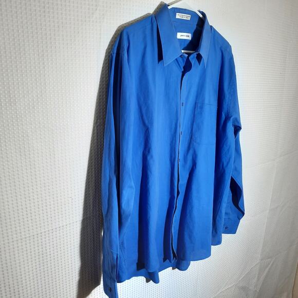 Pierre Cardin 18 36/37 Blue Dress Shirt Men’s Long Sleeve Tailored in Korea - Picture 2 of 6